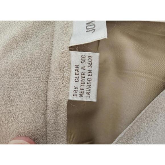 Vintage Jones New York size 16 cream/tan pleated & cropped dress pants - Picture 4 of 4